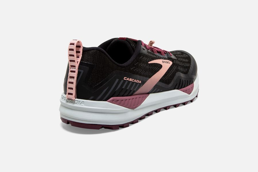 Brooks Cascadia 15 Trail Loopschoenen Dames - Zwart/Roze - 605147POD